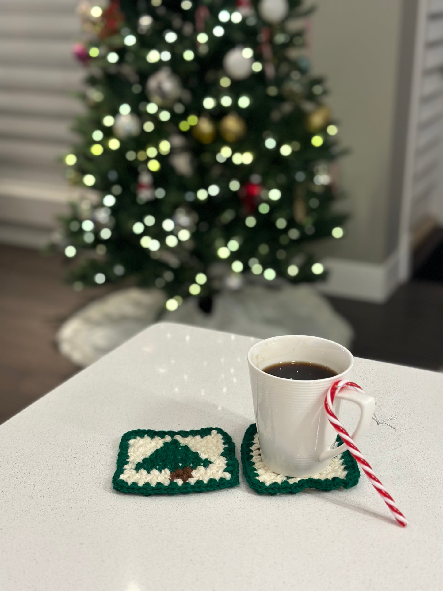 Christmas Tree Coasters (Set of 2)