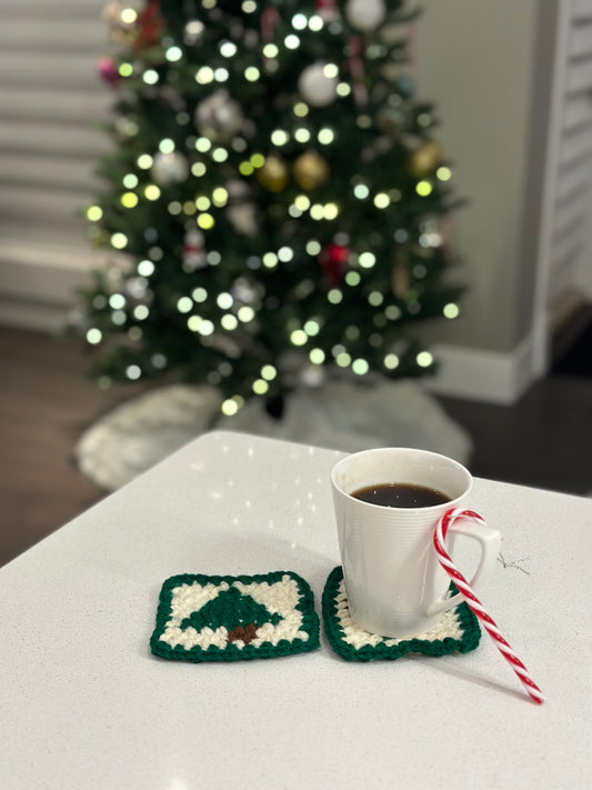 Christmas Tree Coasters (Set of 2)