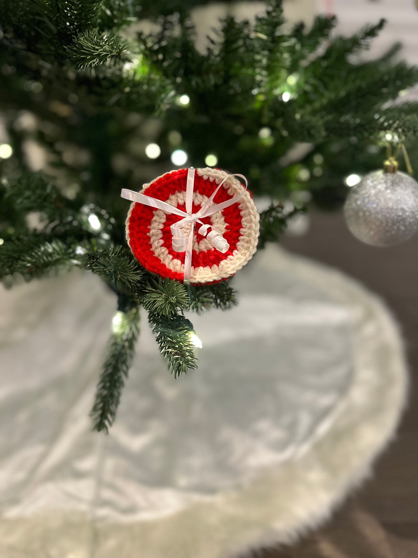 Candy Cane Swirl Coasters (Set of 2)