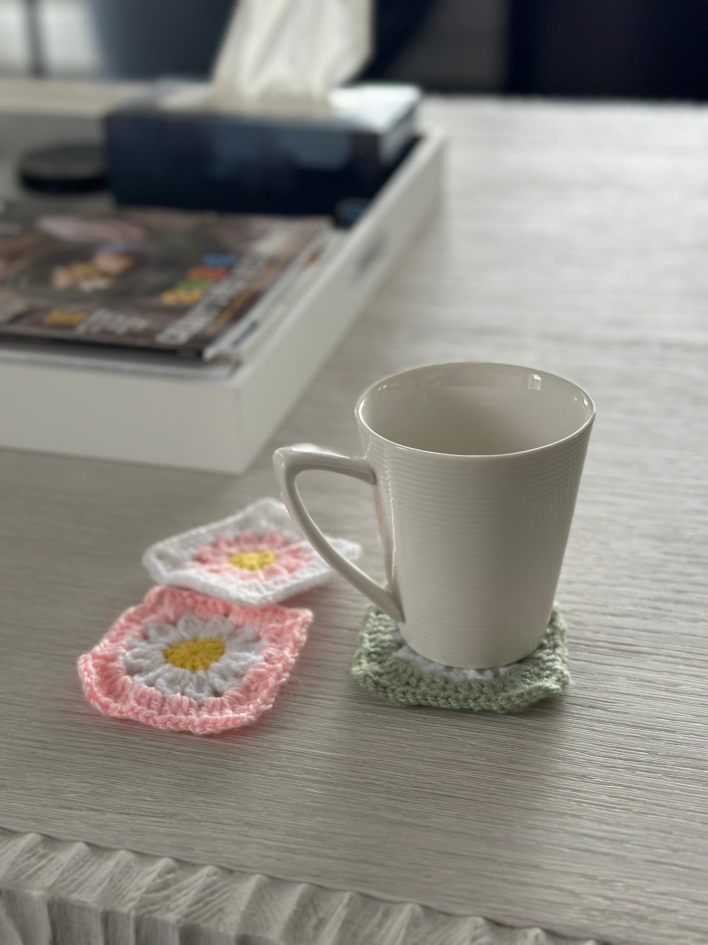 Flower Design Coasters (Set of 3)